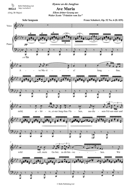 Ave Maria, Op. 52 No. 6 (D. 839) (A-flat Major)