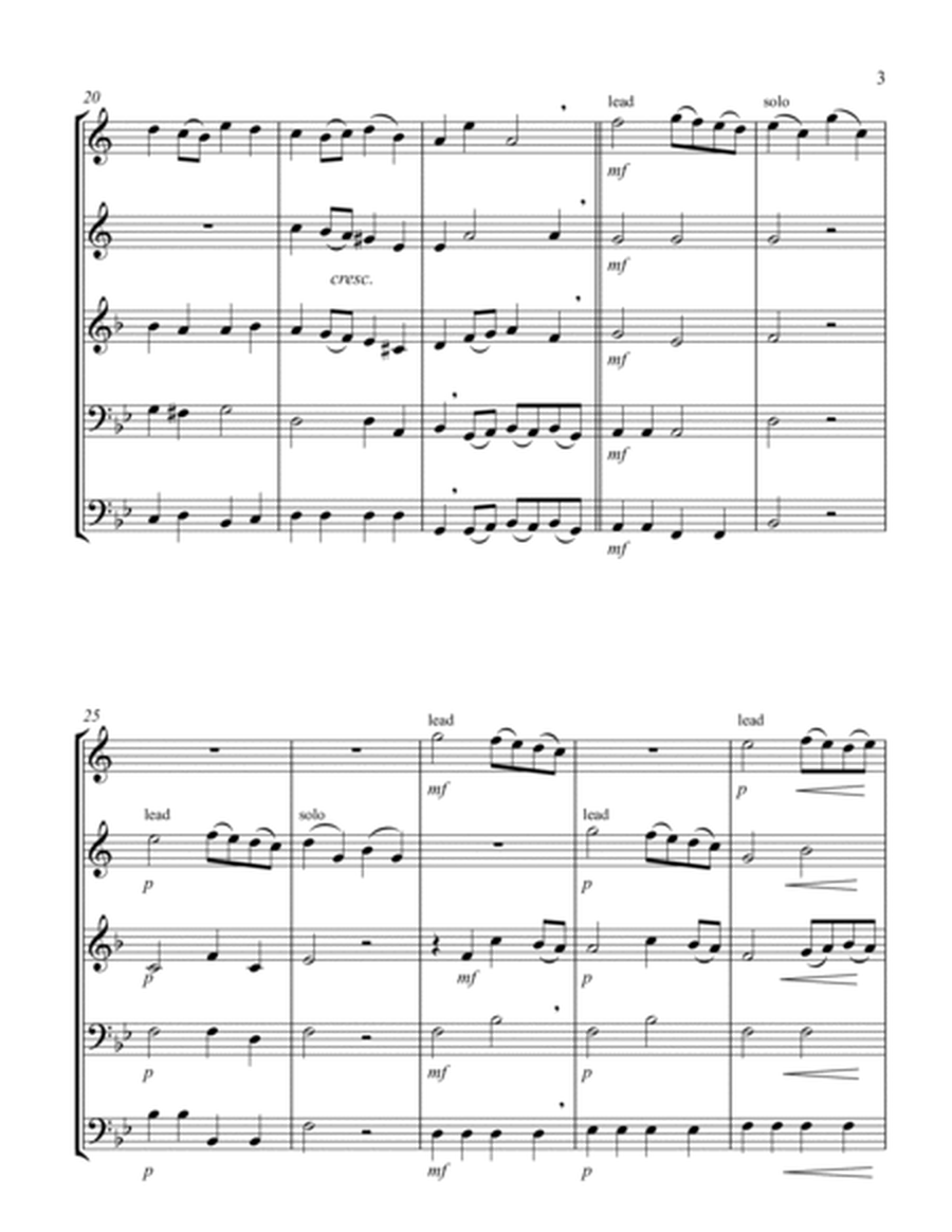 Heroic Music - No. 2. La Grace (Bb) (Brass Quintet - 2 Trp, 1 Hrn, 1 Trb, 1 Tuba) image number null