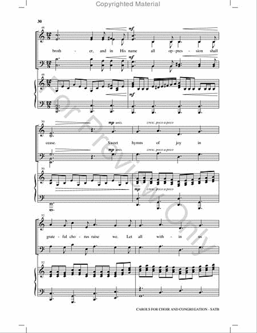 Carols for Choir and Congregation Choir scores gallery preview page 29