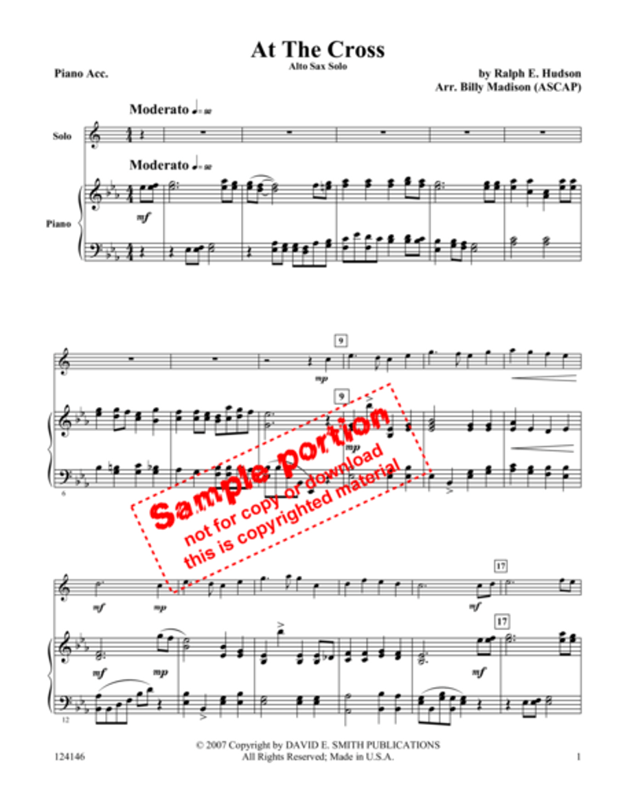 At The Cross Alto Saxophone scores gallery preview page 2