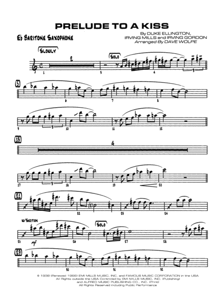 Prelude to a Kiss: E-flat Baritone Saxophone