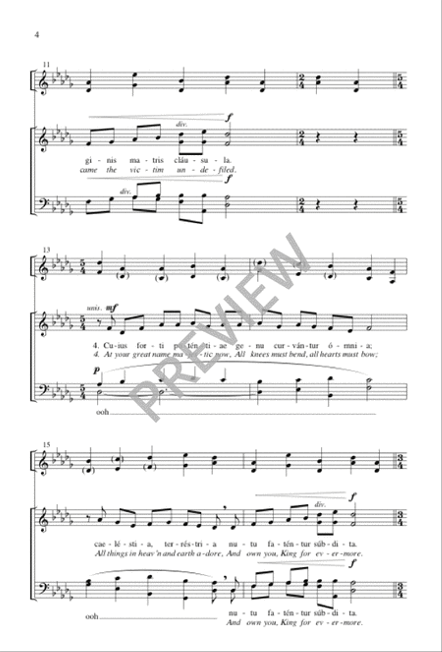 Conditor Alme Siderum 4-Part scores gallery preview page 5