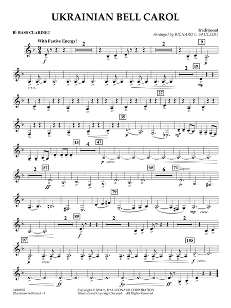 Ukrainian Bell Carol (arr. Richard L. Saucedo) - Bb Bass Clarinet