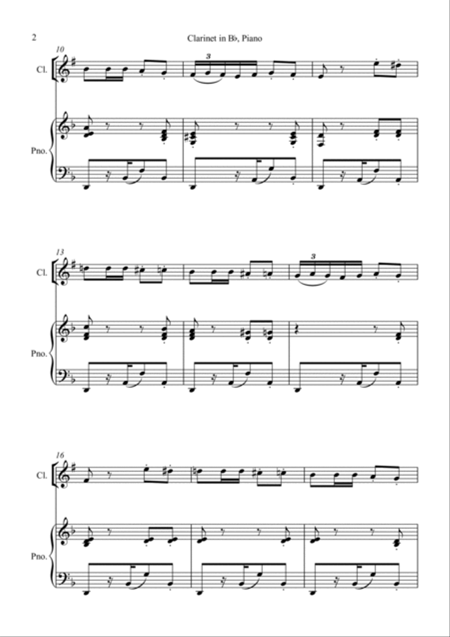 Habanera (from Carmen) B-Flat Clarinet scores gallery preview page 2