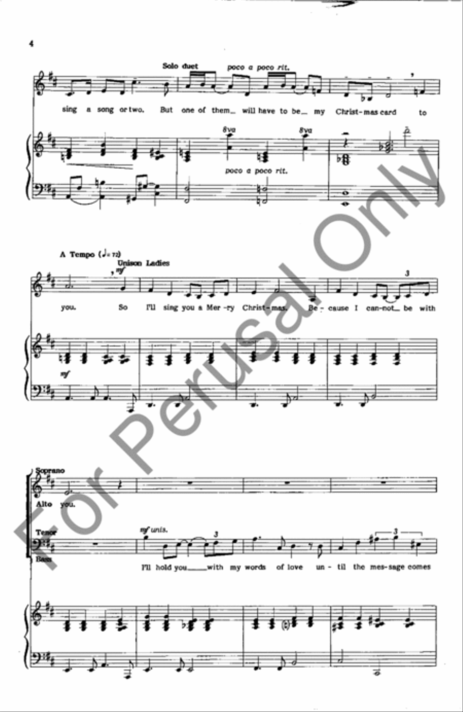 I'll Sing You A Merry Christmas 4-Part scores gallery preview page 3