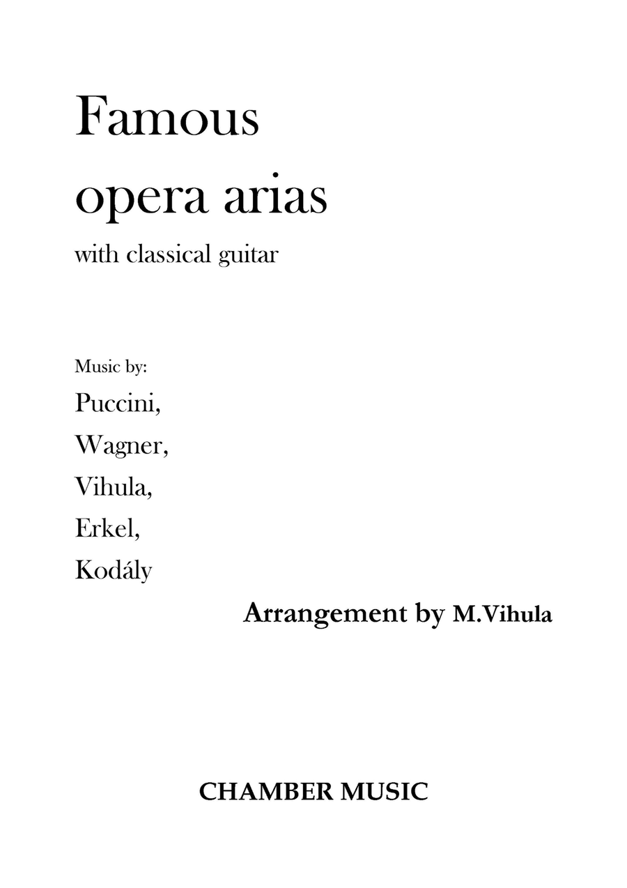 Famous opera arias with classical guitar Small Ensemble scores gallery preview page 2