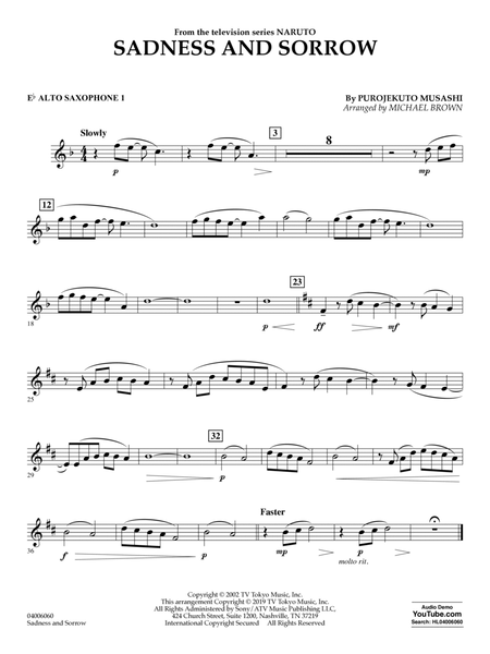 Sadness and Sorrow (from Naruto) (arr. Michael Brown) - Eb Alto Saxophone 1