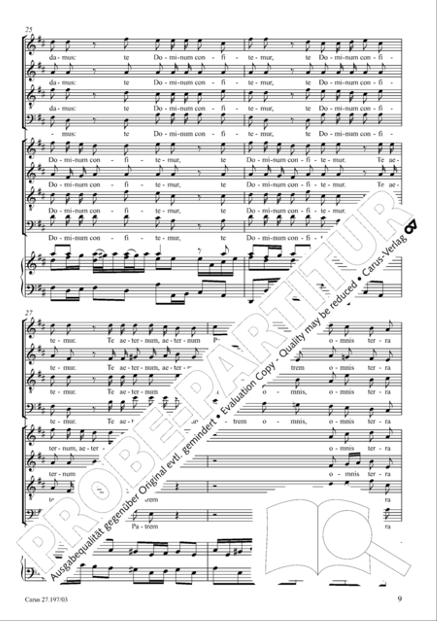 Te Deum in D a due cori SSATB scores gallery preview page 9