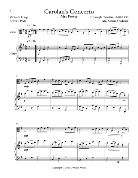Carolan’s Concerto, Duet for Viola & Harp image number null