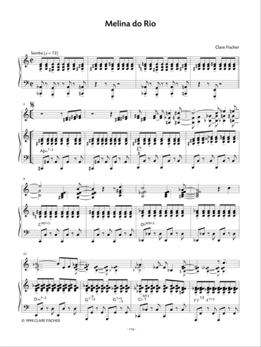 The Music of Clare Fischer Small Ensemble scores gallery preview page 21