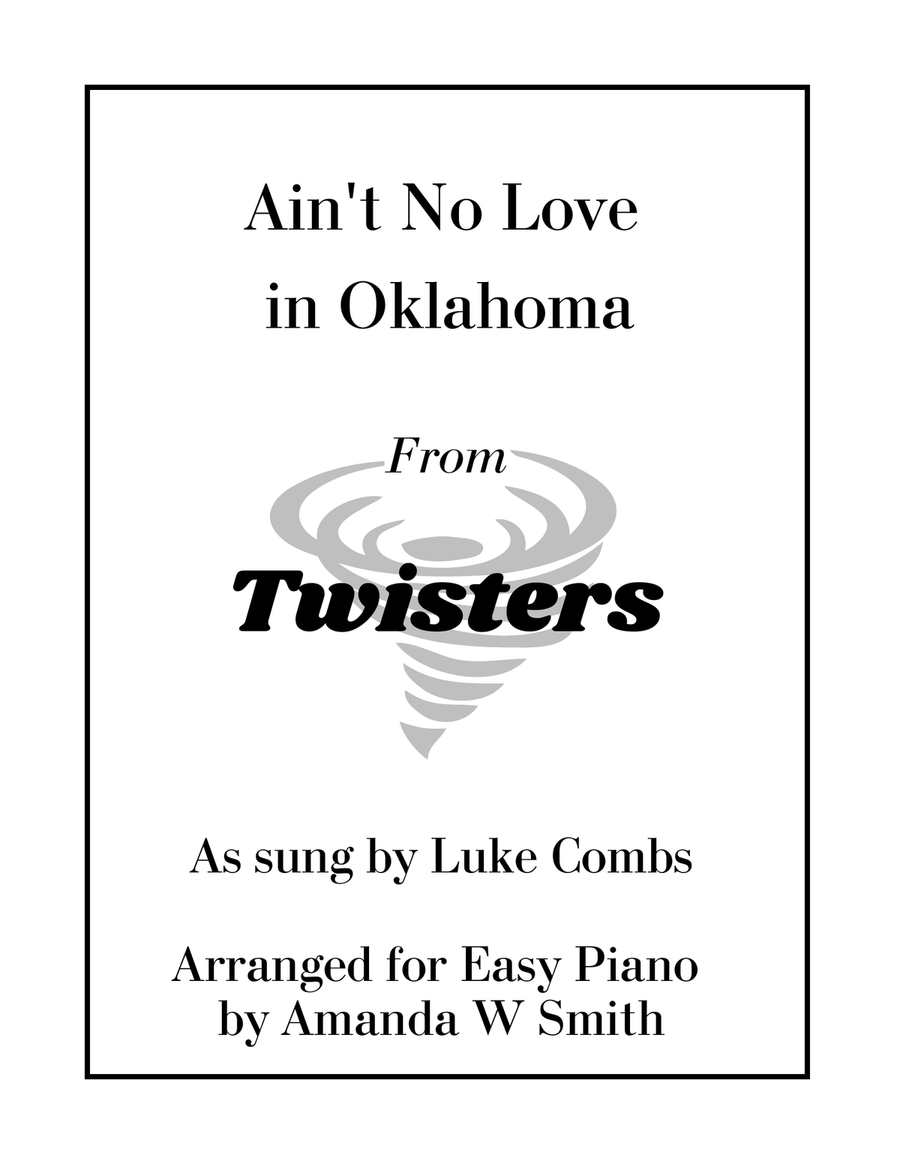 Ain't No Love In Oklahoma Easy Piano scores gallery preview page 1