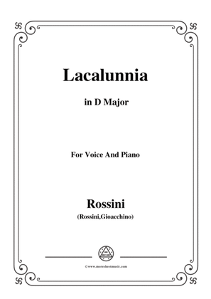 Rossini-La calunnia in D Major,for Voice and Piano