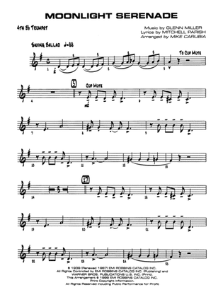 Moonlight Serenade: 4th B-flat Trumpet