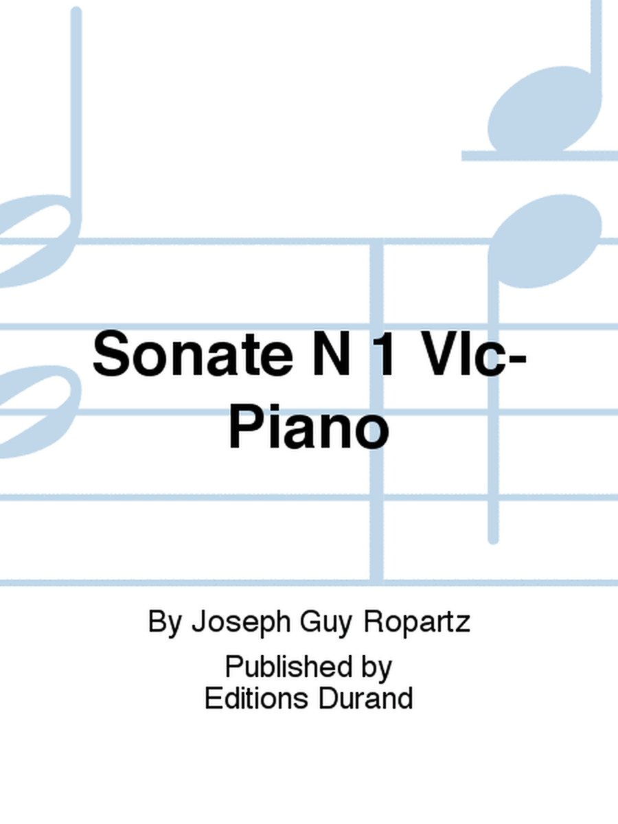 Sonate N 1 Vlc-Piano
