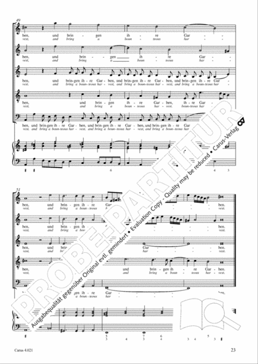 Schein: Israelsbrunnlein. Fontana d'Israel. Complete edition Choir scores gallery preview page 30