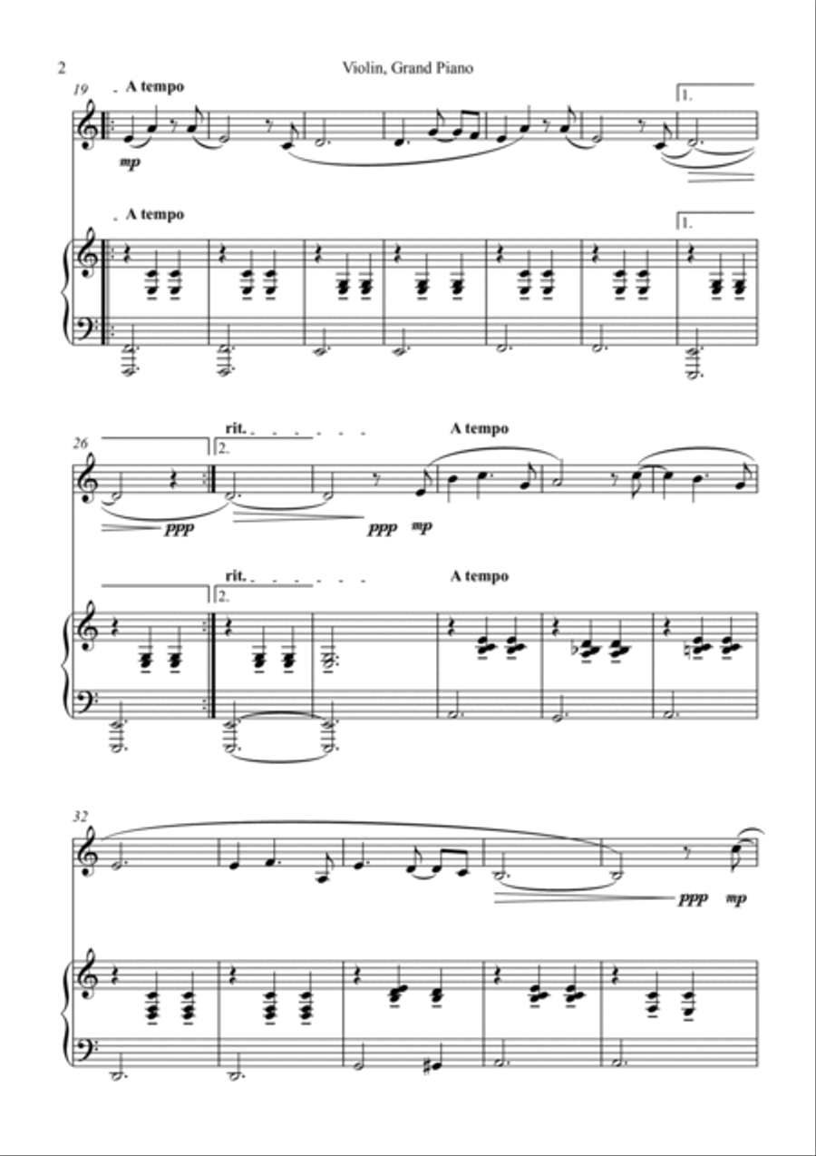 Reflections Toshifumi Hinata Violin Solo scores gallery preview page 2