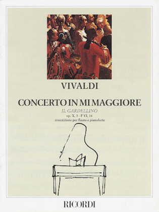 Book cover for Concerto in D Major for Flute Strings and Basso Continuo "Il Gardellino" Op.10 No.3, RV428