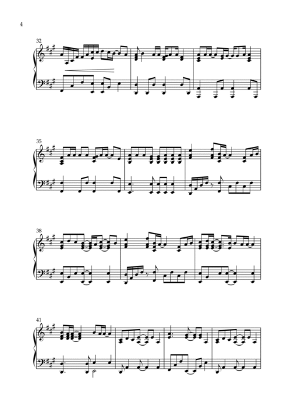 Fast Car Piano Solo scores gallery preview page 4