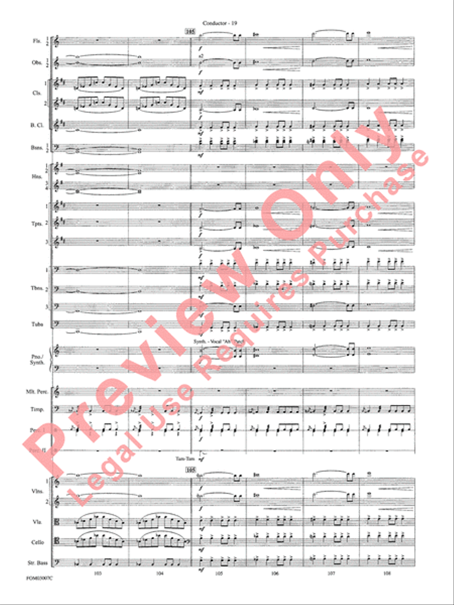 Symphonic Suite from Lord of the Rings: The Two Towers - Conductor Score