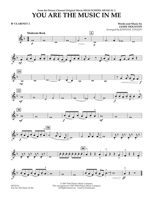 Book cover for You Are The Music In Me (from High School Musical 2) - Bb Clarinet 2