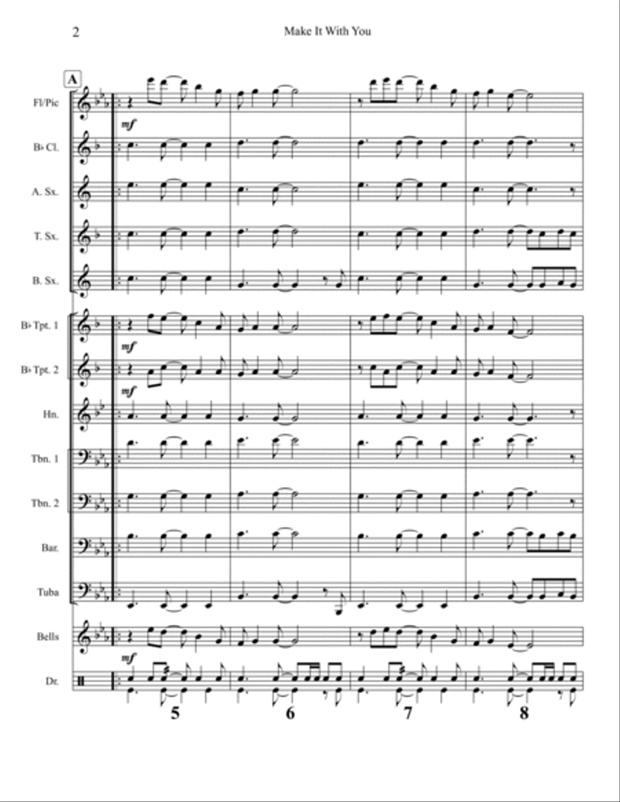 Make It With You Marching Band scores gallery preview page 2