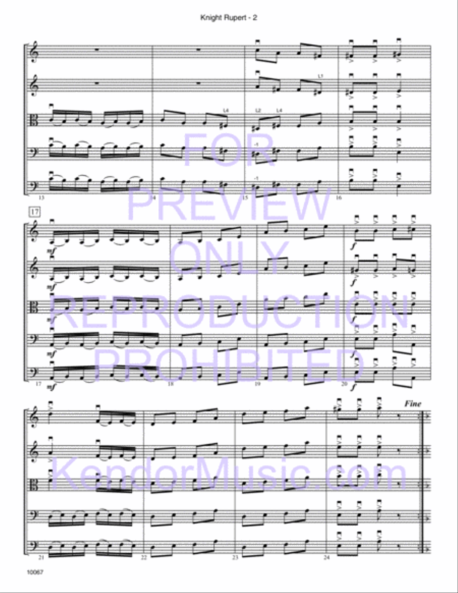 Knight Rupert (Knecht Ruprecht From Album For The Young) (Full Score) String Orchestra scores gallery preview page 4