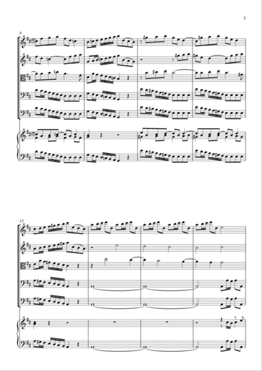 Concerto for Strings in D major RV 124 String Orchestra scores gallery preview page 2