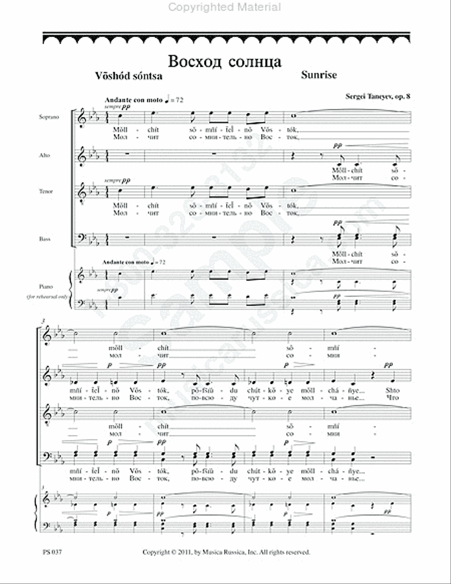 Sunrise 4-Part scores gallery preview page 2