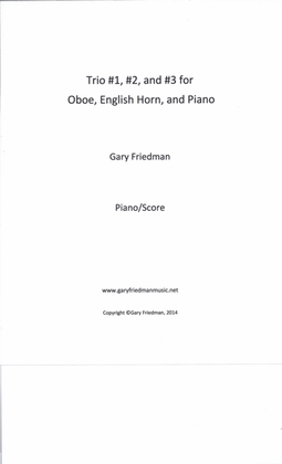 Book cover for Trios #1, 2, and 3 for Oboe, English Horn, and Piano