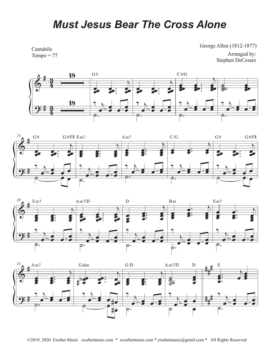 Must Jesus Bear The Cross Alone (Duet for Soprano and Tenor Saxophone) Woodwind Duet scores gallery preview page 6