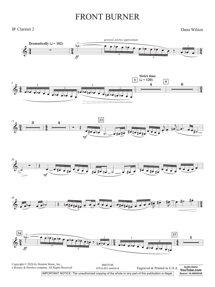 Front Burner - Bb Clarinet 2