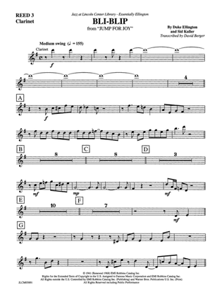 Bli-Blip (from Jump for Joy): 1st B-flat Clarinet