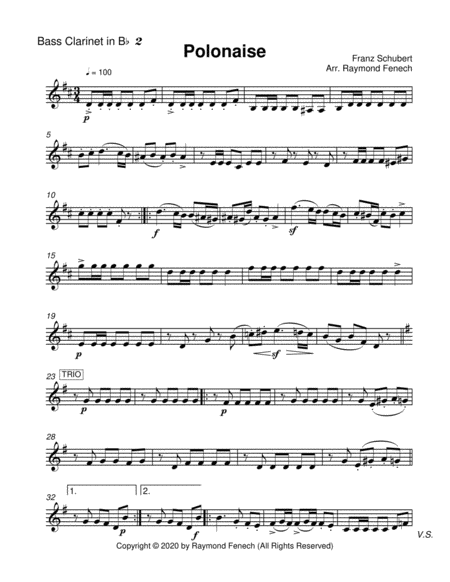 Polonaise - F. Schubert - For 3 Bass Clarinets - Intermediate image number null