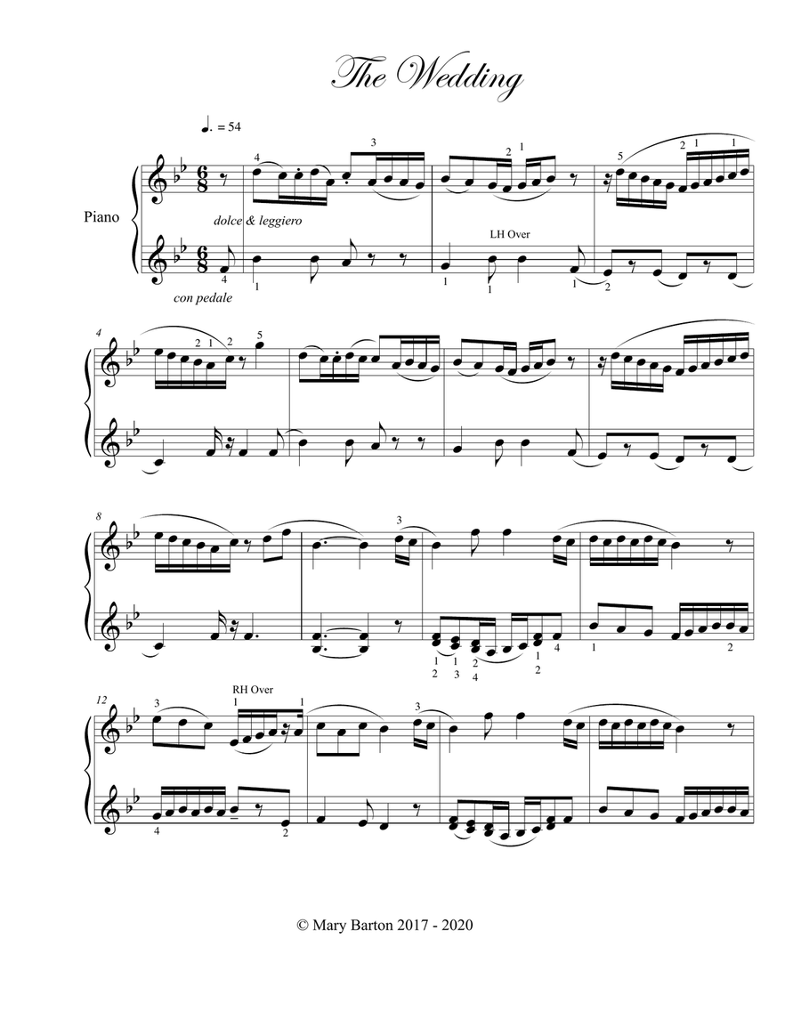 The Wedding Piano Solo scores gallery preview page 2