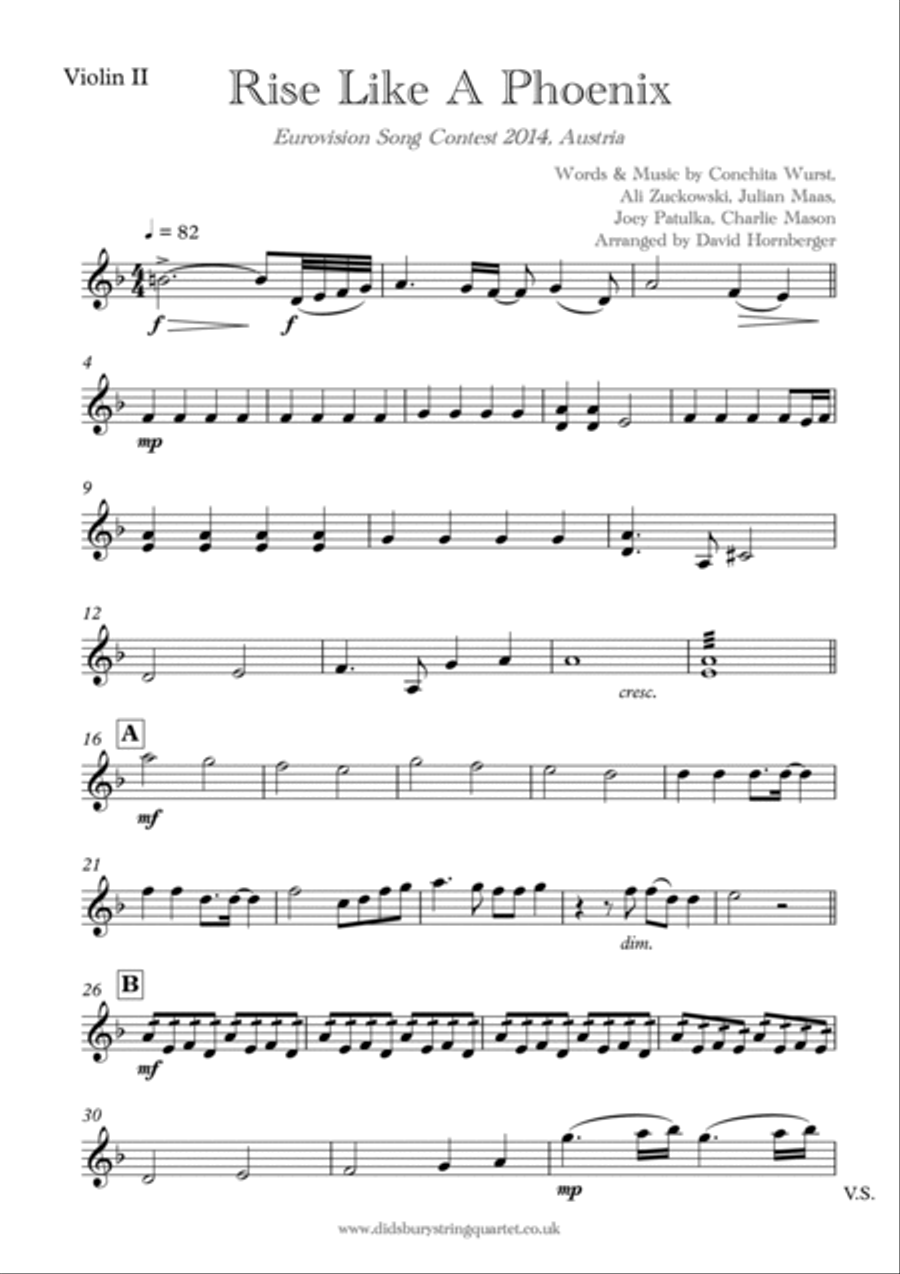 Rise Like A Phoenix Rise Like A Phoenix String Quartet scores gallery preview page 4