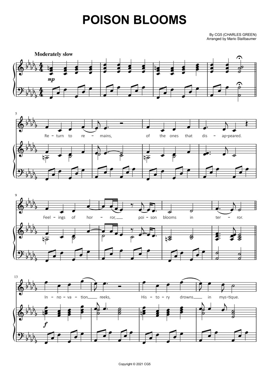 Poison Blooms Poison Blooms Voice scores gallery preview page 1