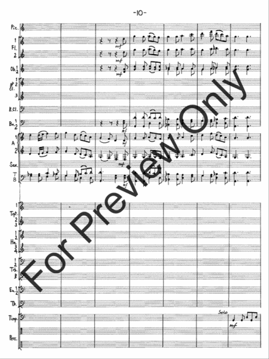 Hallelujah Fantasy Concert Band scores gallery preview page 13