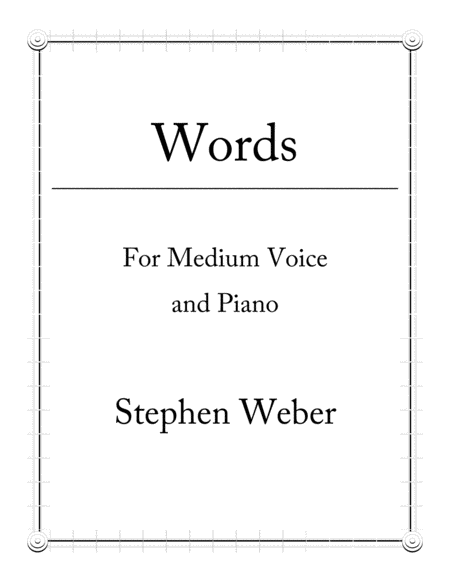 Words: Eight Songs for Medium Voice and Piano image number null