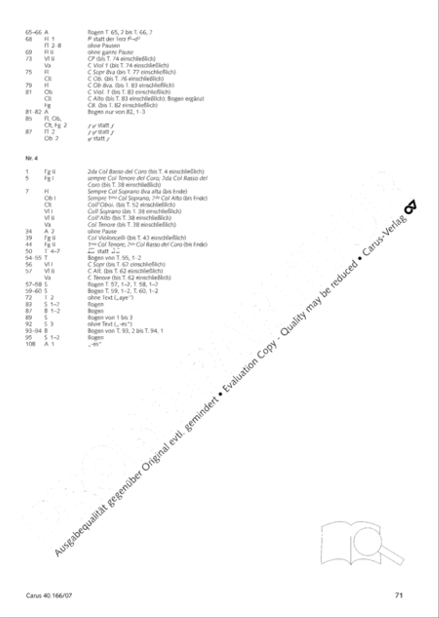 Hymn; Three sacred songs; fugue (Hymne; Drei geistliche Lieder und Fuge) Orchestra scores gallery preview page 72