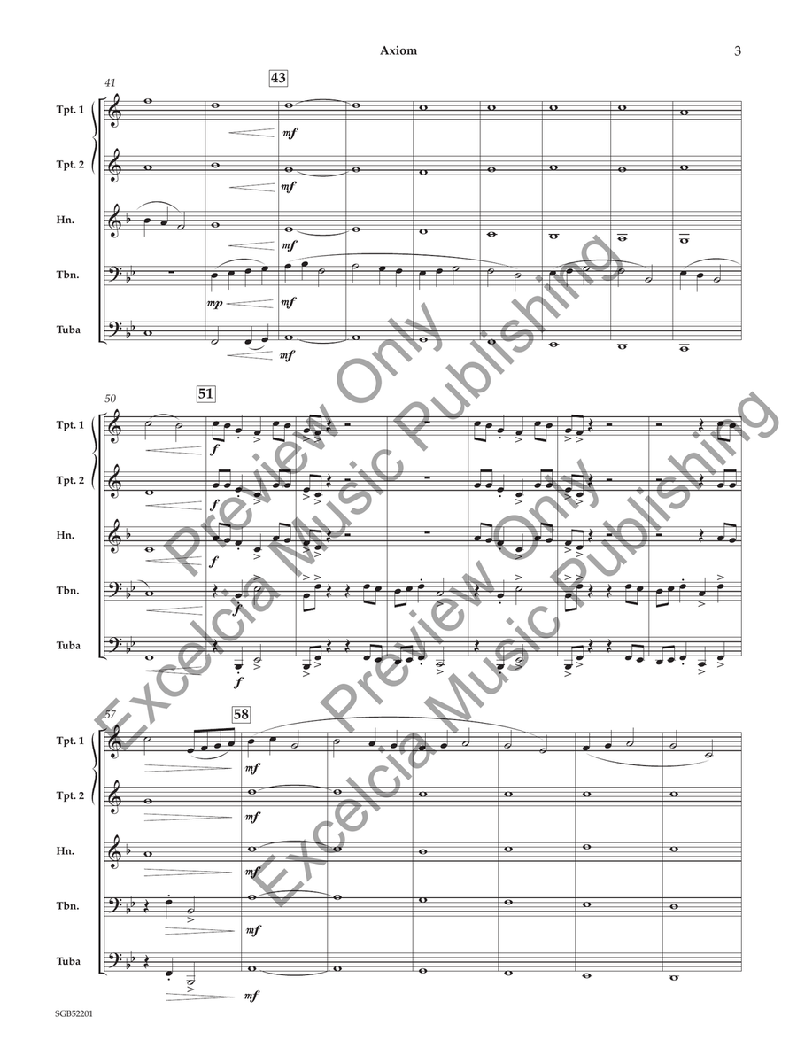 Axiom Axiom Brass Quintet scores gallery preview page 4