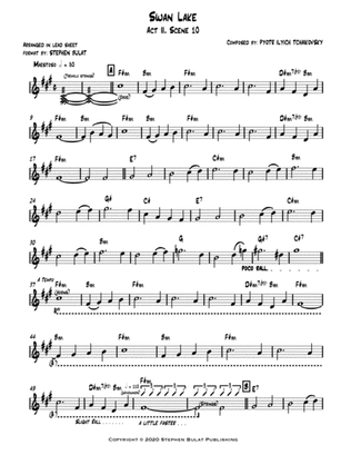 Swan Lake (Tchaikovsky) - Lead sheet (key of F#m)
