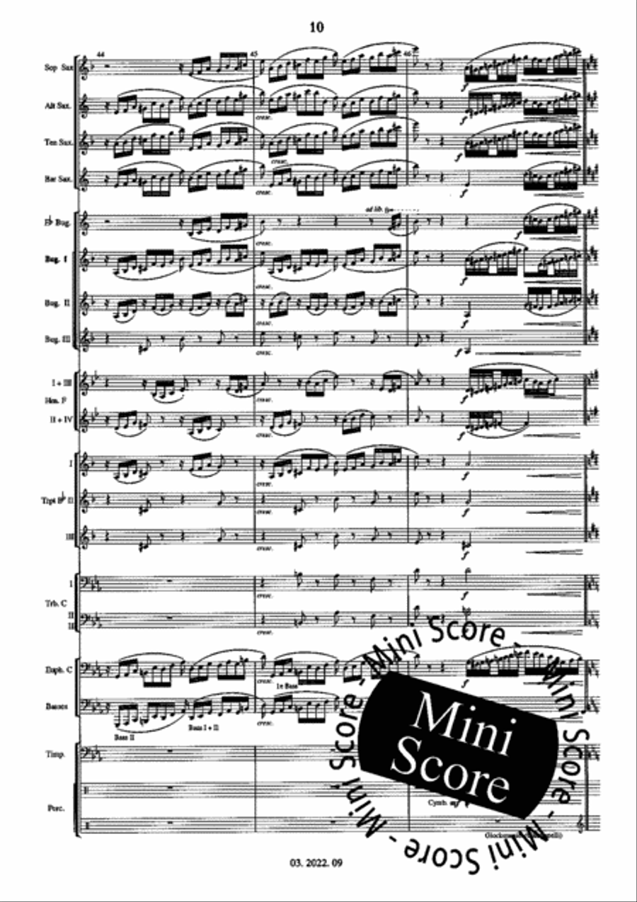 Hungarian Fantasy Fanfare Band scores gallery preview page 14