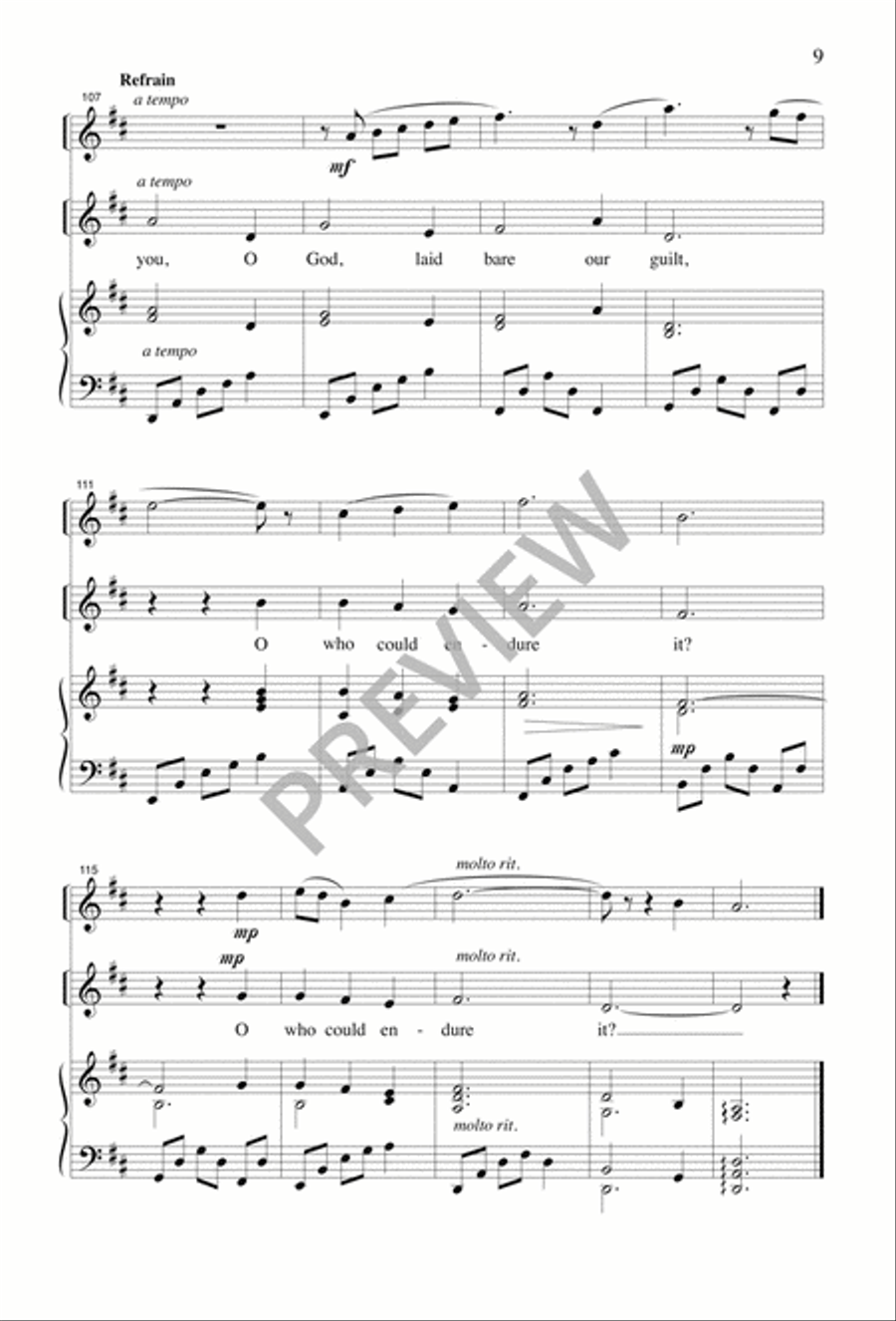 Psalm 130: If You, O God Psalm 130: If You, O God 2-Part scores gallery preview page 9