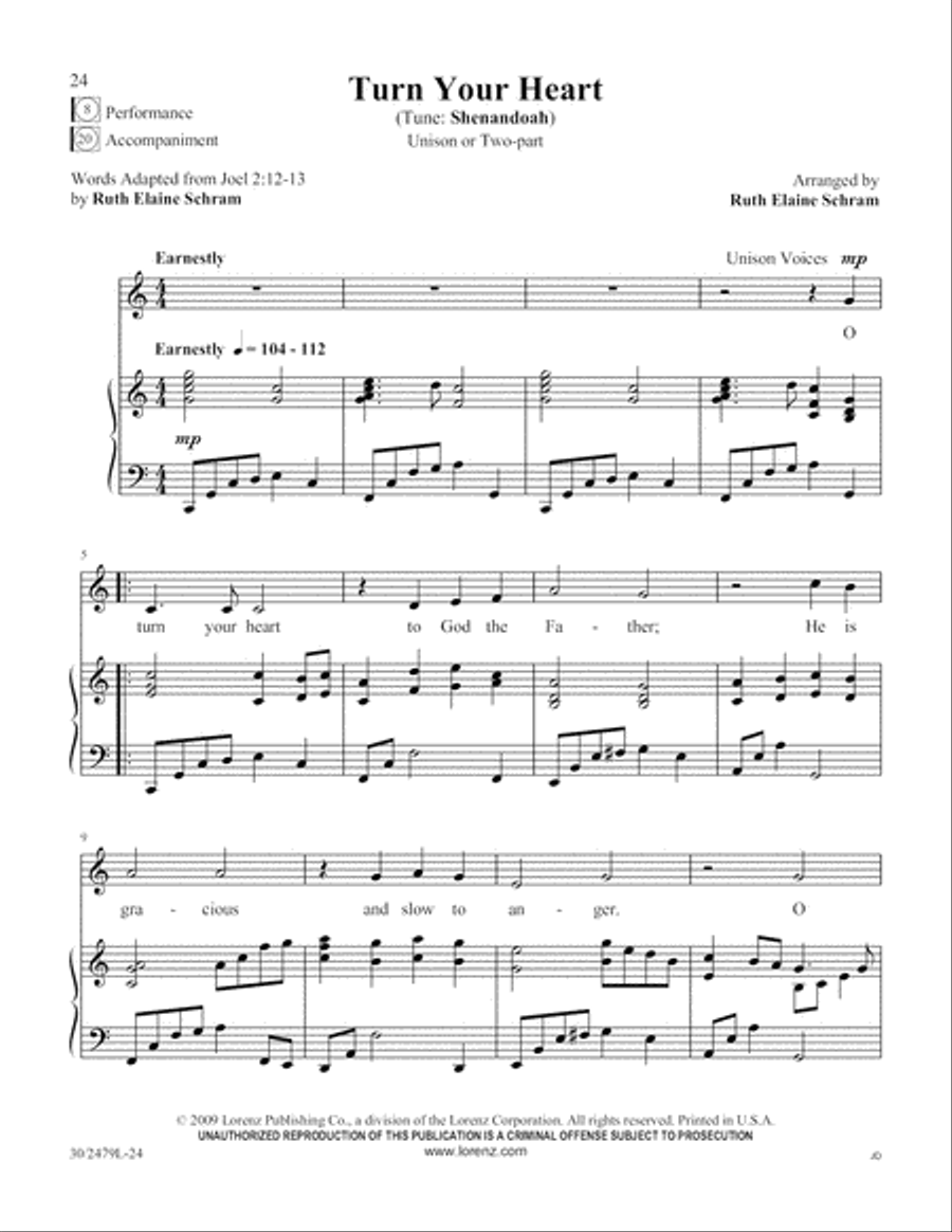 Scripture Songs Unison Choir scores gallery preview page 25