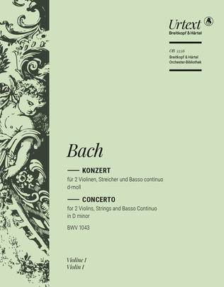 Book cover for Violin Concerto in D minor BWV 1043