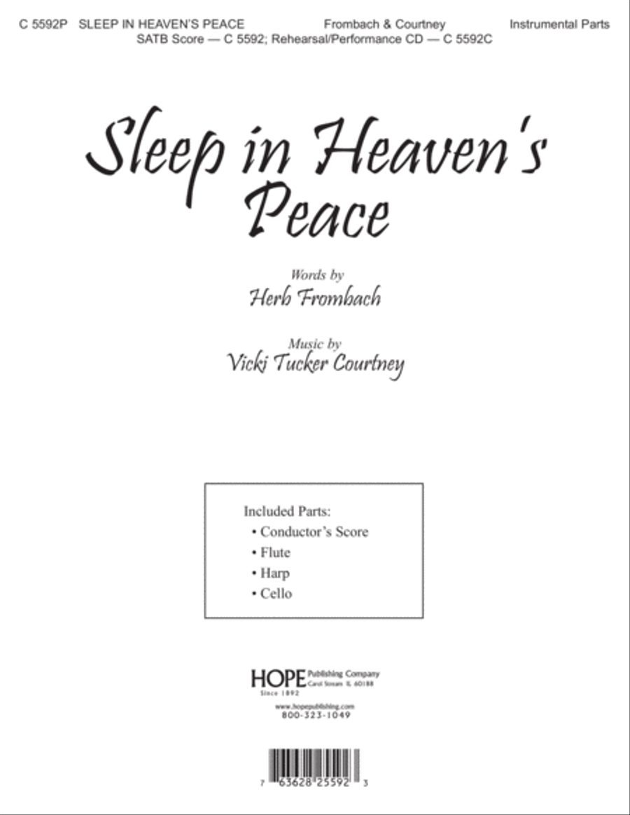 Sleep in Heaven's Peace Cello scores gallery preview page 1