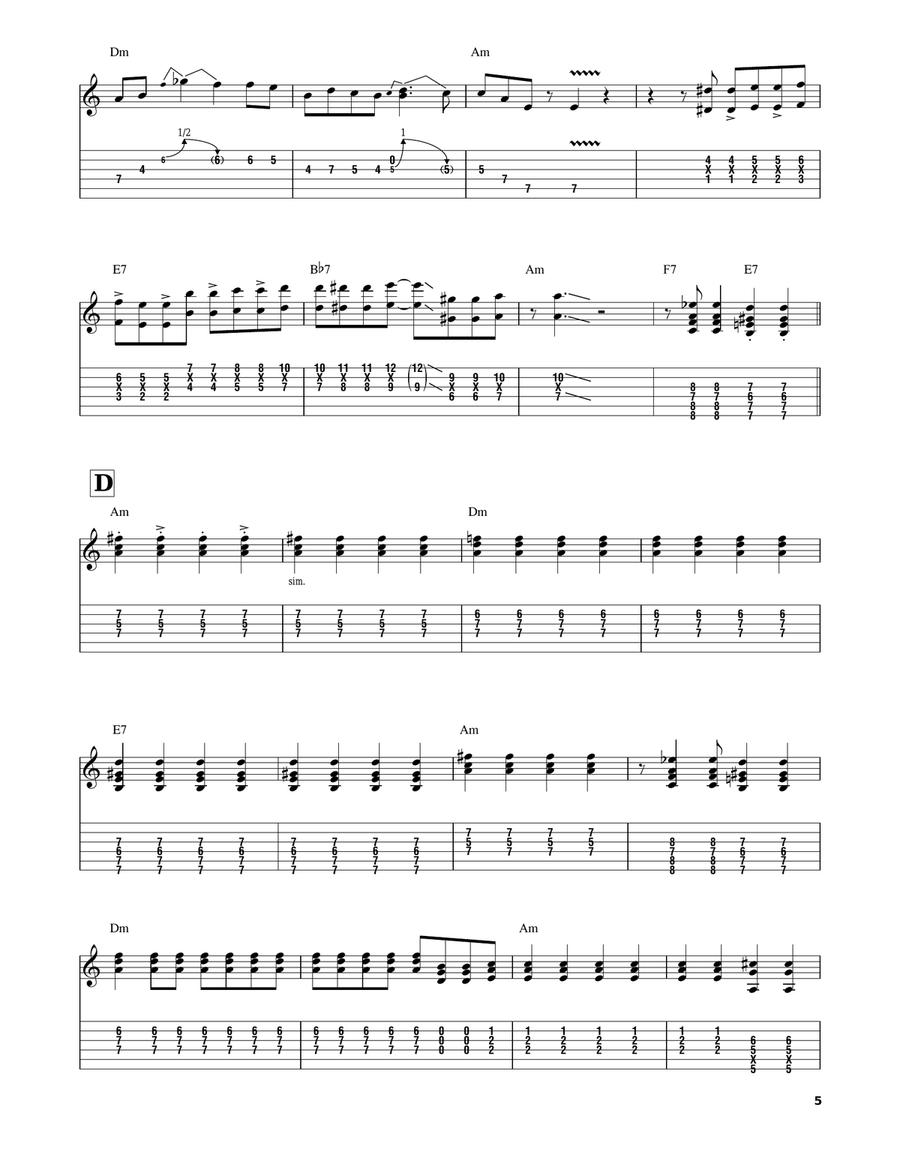 Minor Swing Electric Guitar scores gallery preview page 5