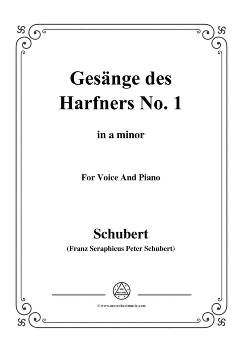 Schubert-Gesänge des Harfners,Op.12 No.1,in a minor,for Voice&Piano image number null