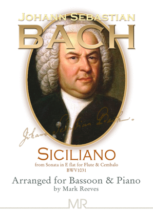 Book cover for Siciliano for Bassoon and Piano