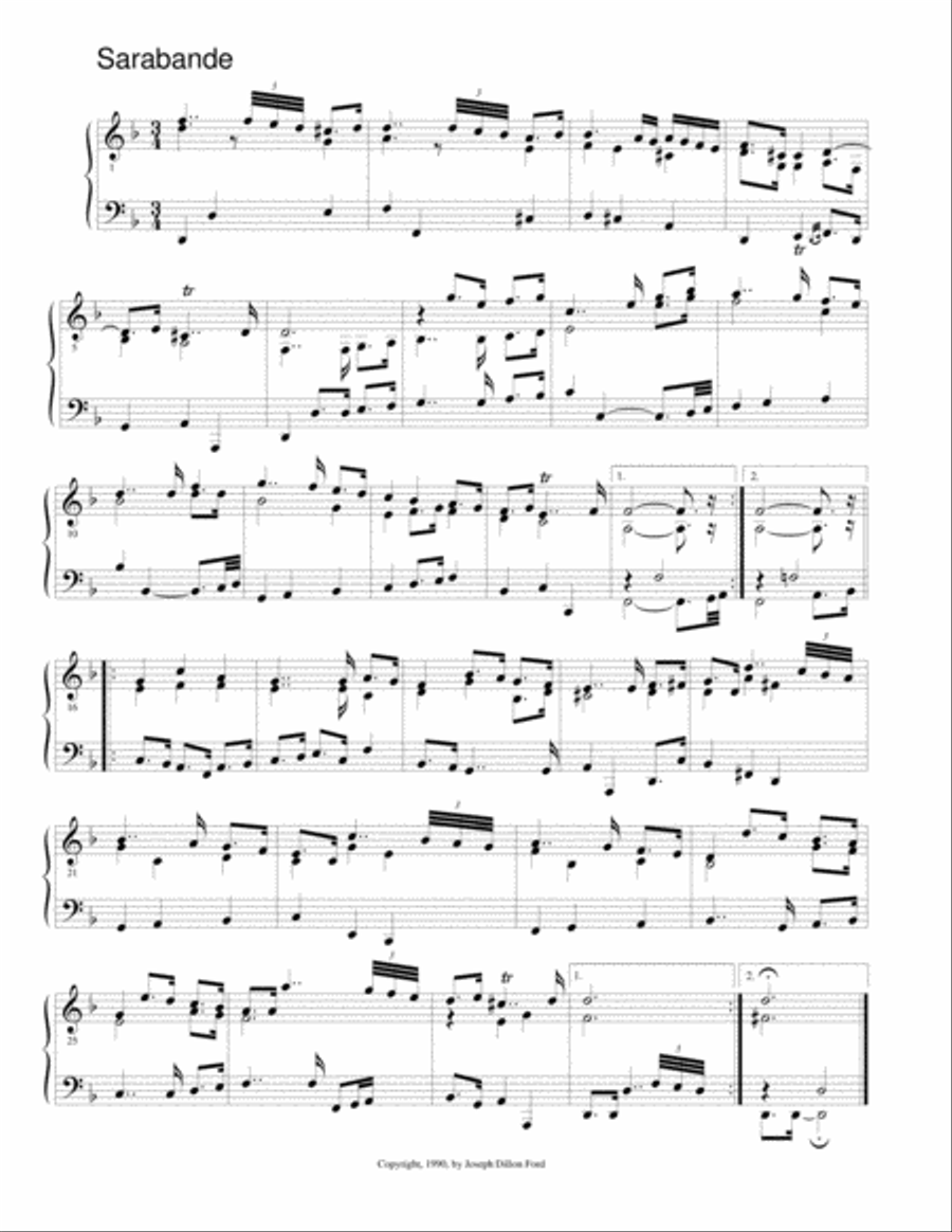 Suite française no. 1 pour le clavecin (French Suite No. 1 for Harpsichord) Harpsichord scores gallery preview page 3